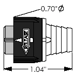 PL700 Cable Connector .70 by 1.04 Inches