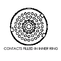 PL900 342288 Circular Connector Plug Inner Contacts Filled